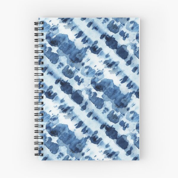 Item preview, Seamless tie-dye pattern of indigo color on white silk.  Shibori dyeing. designed and sold by lamarmarina.