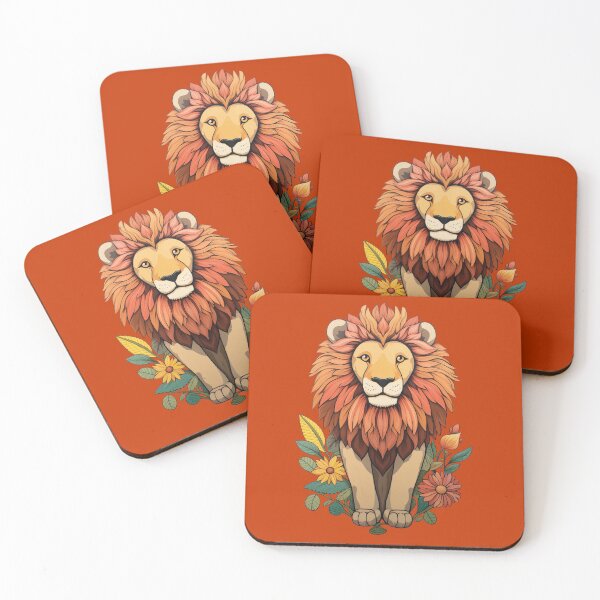 Item preview, Lion in flowers designed and sold by AlchemyColor.