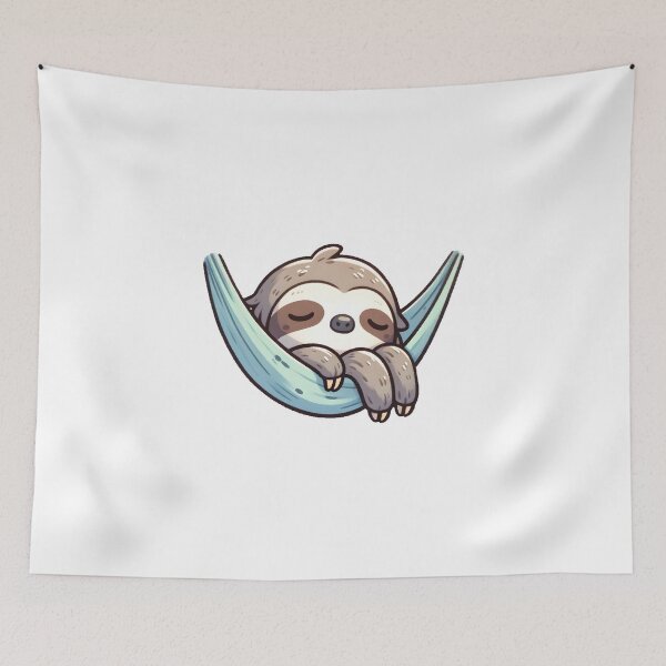 Item preview, Sloth Blissfully Napping in a Moon Hammock designed and sold by UmbrellaStudio1.