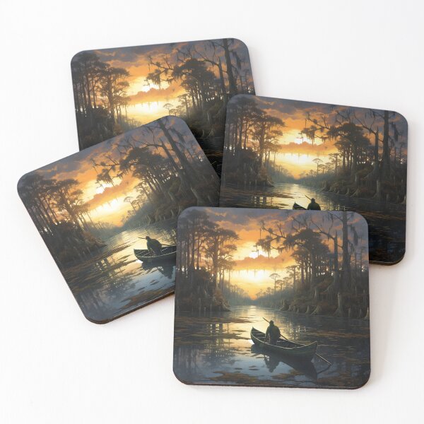 Item preview, louisiana bayou hand painted art print designed and sold by dcrc.