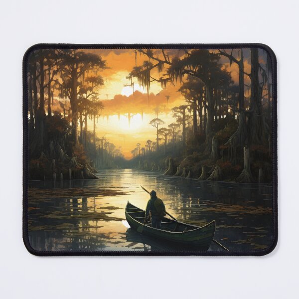 Item preview, louisiana bayou hand painted art print designed and sold by dcrc.