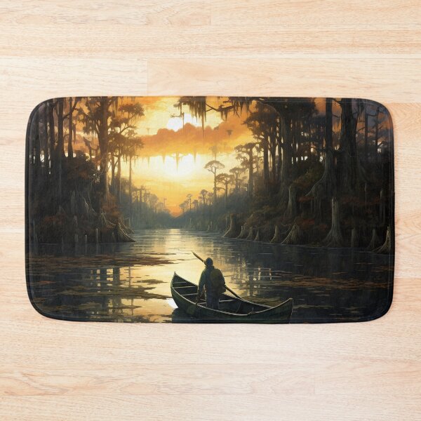 Item preview, louisiana bayou hand painted art print designed and sold by dcrc.