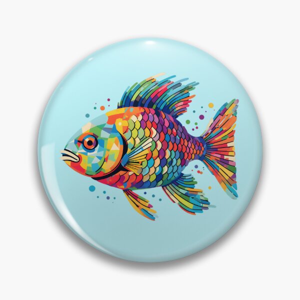Artikelvorschau, Grafischer Regenbogenfisch entworfen und verkauft von AiApparel24-art.