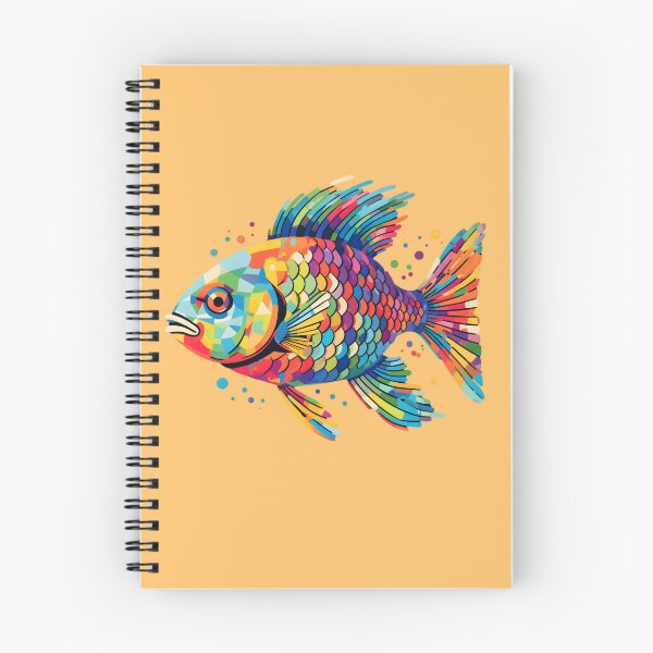 Item preview, Graphical Rainbow Fish designed and sold by AiApparel24-art.