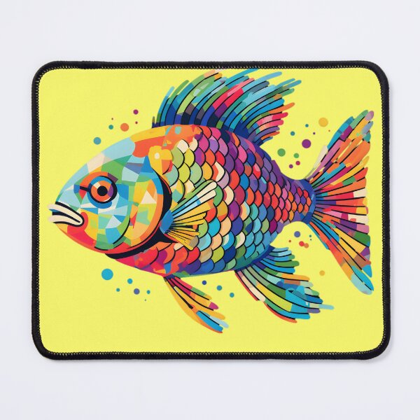 Item preview, Graphical Rainbow Fish designed and sold by AiApparel24-art.