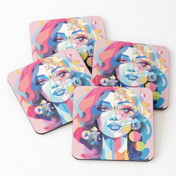 Item preview, Abstract Graphical Woman's Portrait designed and sold by StarlingsCrown.