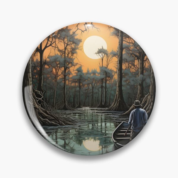 Item preview, louisiana bayou hand painted art print designed and sold by dcrc.