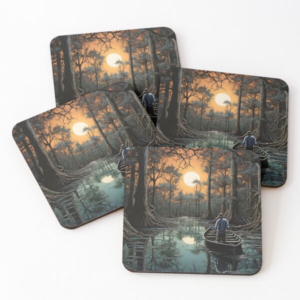 Item preview, louisiana bayou hand painted art print designed and sold by dcrc.