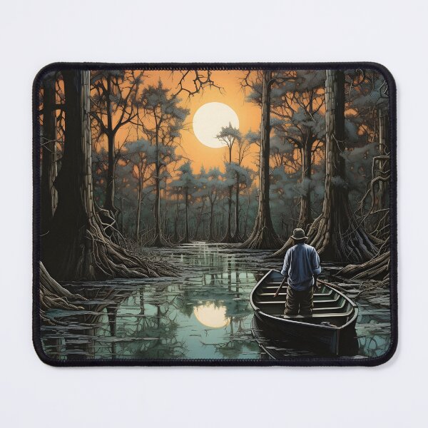 Item preview, louisiana bayou hand painted art print designed and sold by dcrc.