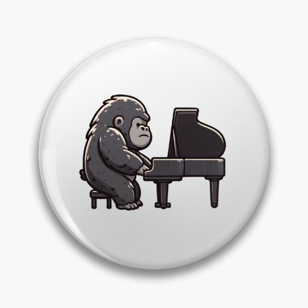 Item preview, Gorilla Expressing Talent at the Piano Keys designed and sold by UmbrellaStudio1.