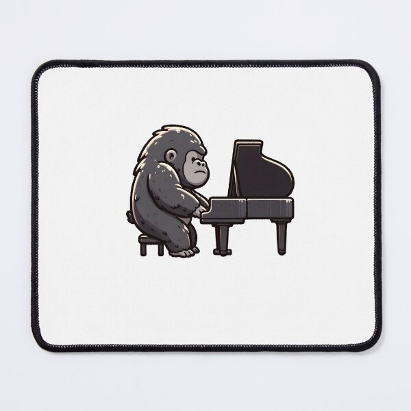 Item preview, Gorilla Expressing Talent at the Piano Keys designed and sold by UmbrellaStudio1.