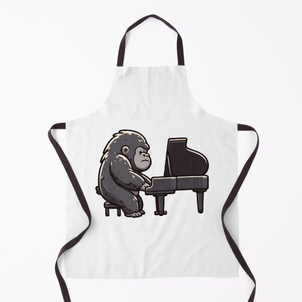 Item preview, Gorilla Expressing Talent at the Piano Keys designed and sold by UmbrellaStudio1.