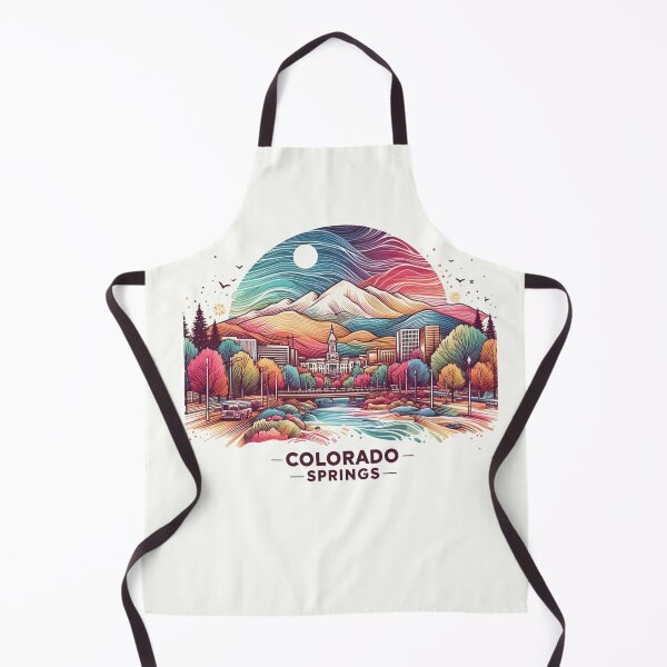 Item preview, Colorado Springs Colorado Watercolor Illustration designed and sold by PaintMeWorld.