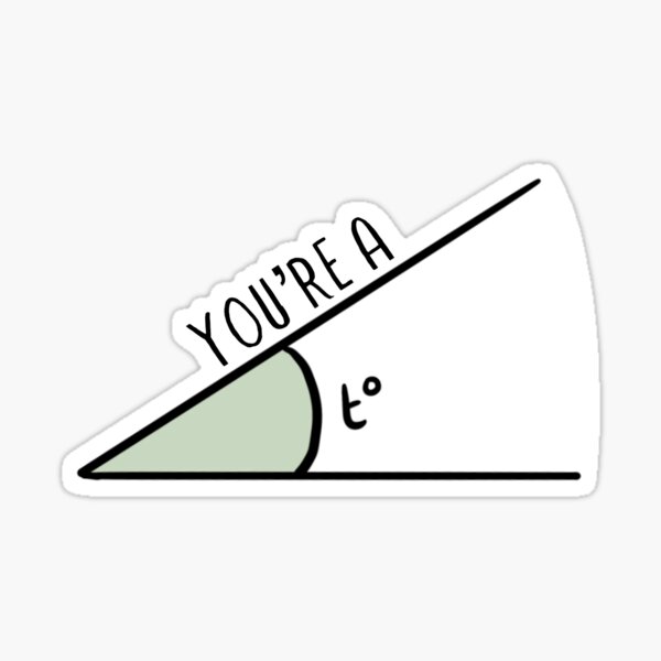 A Cute Acute Angle Geometry Sticker for Sale by BenOsaShirts