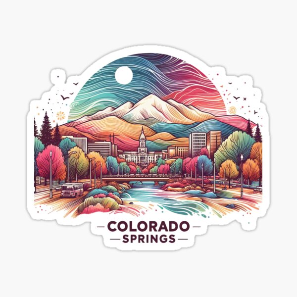Artikel-Vorschau von Colorado Springs Colorado Aquarell Illustration, designt und verkauft von PaintMeWorld.