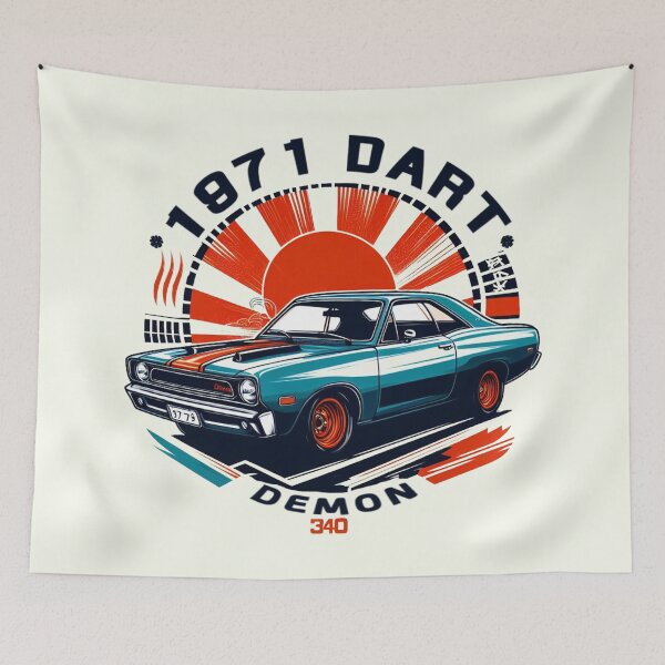 Item preview, 1971 Dart Demon 340 designed and sold by CreepyCornerArt.