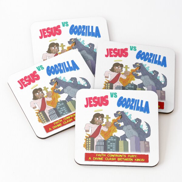 Item preview, jesus vs godzilla designed and sold by Typai.