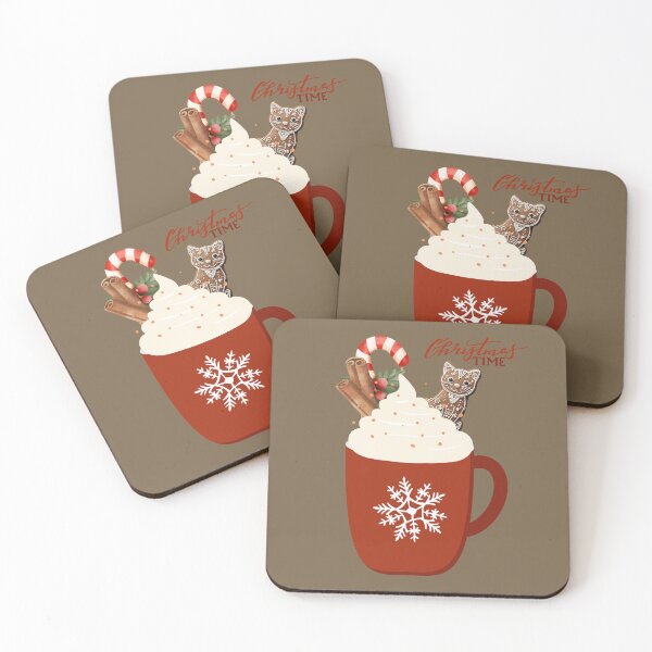 Item preview, Hot Chocolate And Gingerbread Cat - Christmas Time designed and sold by BababuuuPrint.