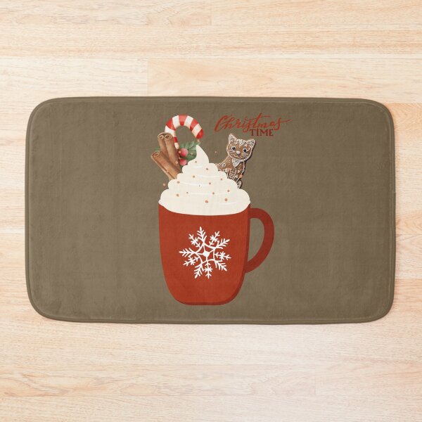 Item preview, Hot Chocolate And Gingerbread Cat - Christmas Time designed and sold by BababuuuPrint.