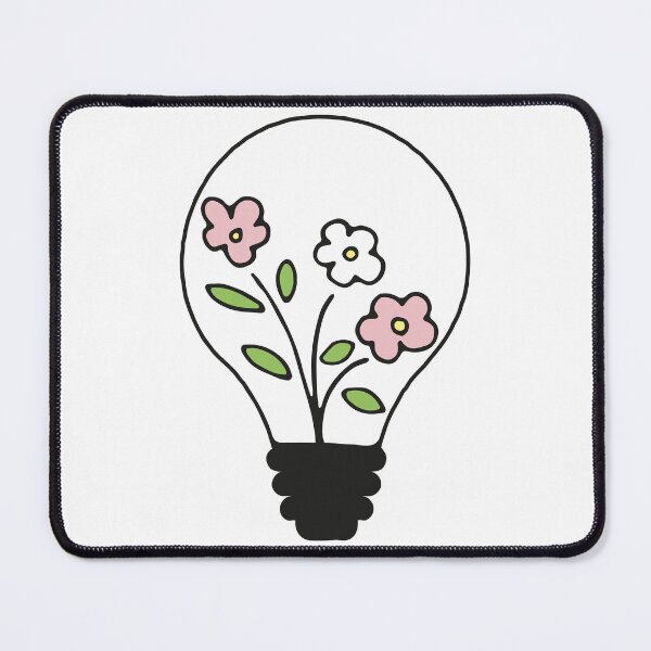 Item preview, Floral lightbulb with cute flowers - green nature energy designed and sold by NataliaVVV.