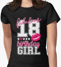 18. Happy Birthday College Style Mädchen Teenager Shirt Tailliertes T-Shirt für Frauen