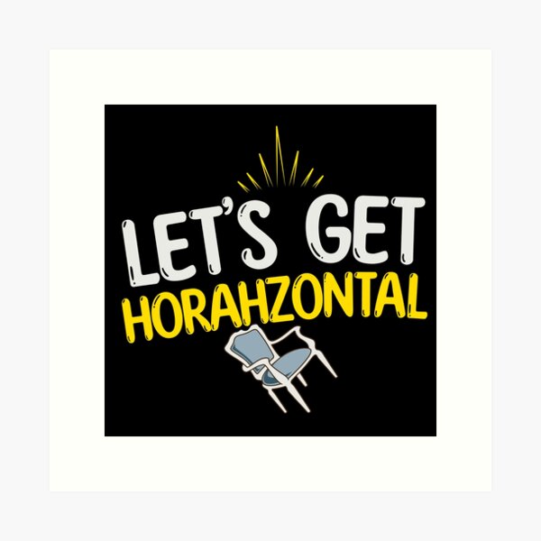 Item preview, Funny Hanukkah Horah - Let's get Horahzontal  designed and sold by goldentusk.