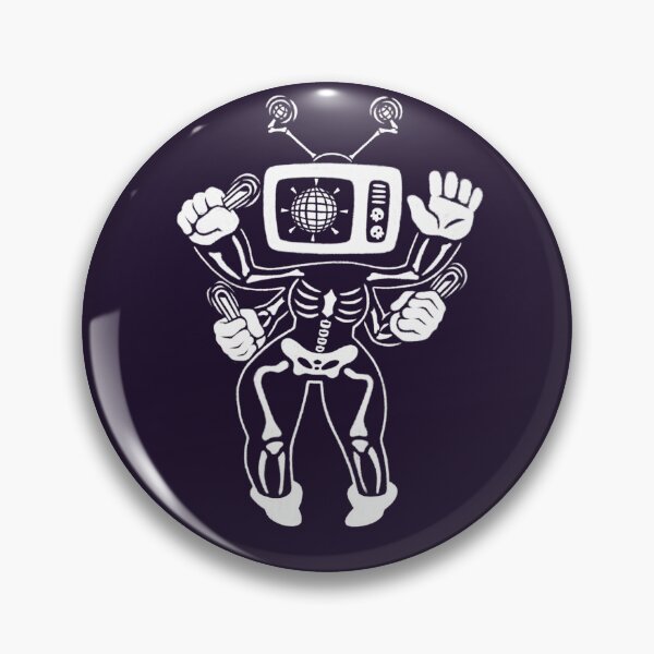 Item preview, TV Head Skeleton Stamp Design White designed and sold by Jack'o Bee.