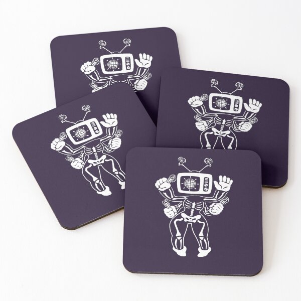 Item preview, TV Head Skeleton Stamp Design White designed and sold by Jack'o Bee.