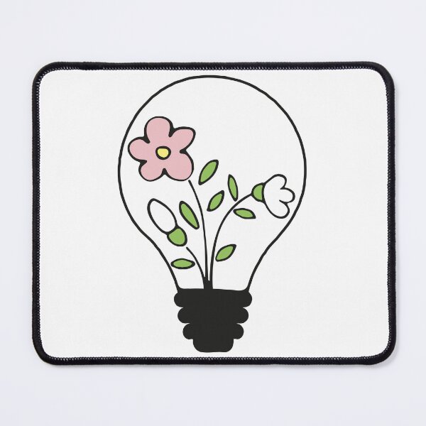 Item preview, Floral lightbulb with cute flowers - green nature energy  designed and sold by NataliaVVV.