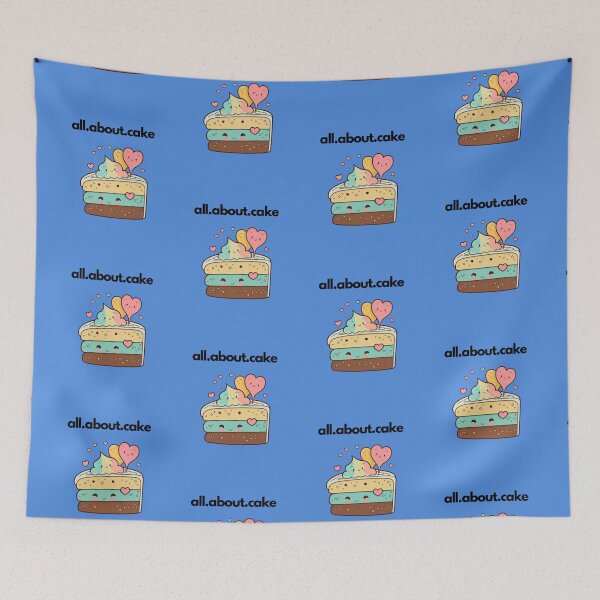 Item preview, All about cake - azure blue designed and sold by CushyNest.
