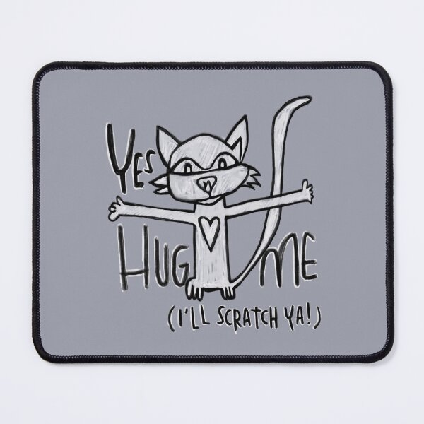 Item preview, Cattitude, Hug me, I'll scratch ya! Cat style. designed and sold by badlydrawnbabe.