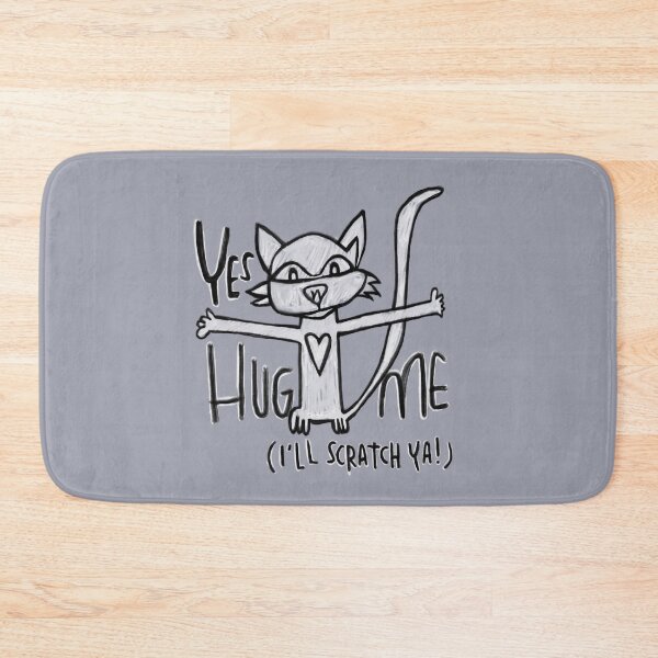 Item preview, Cattitude, Hug me, I'll scratch ya! Cat style. designed and sold by badlydrawnbabe.