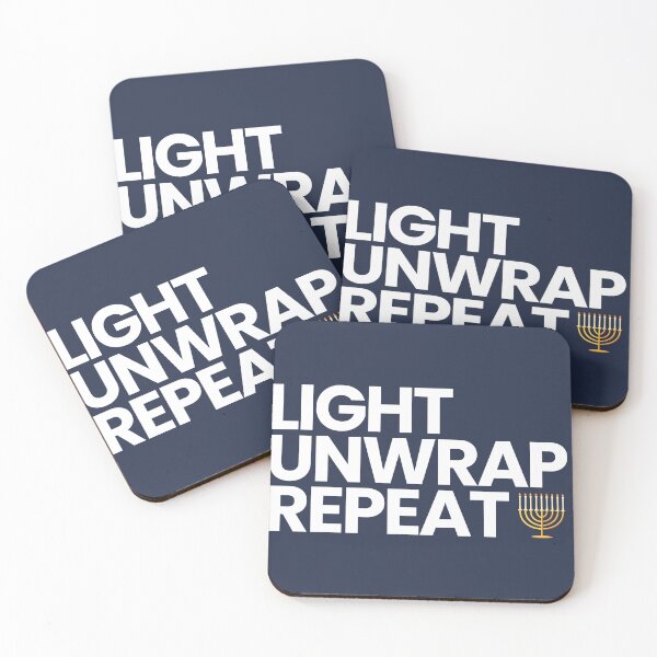 Item preview, Hanukkah - Light. Unwrap. Repeat. designed and sold by goldentusk.