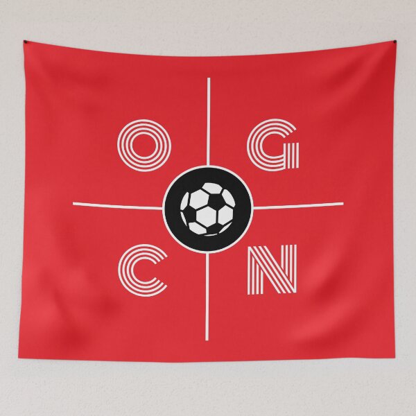Aperçu de l'œuvre OGC Nice OGCN Football Illustration de style minimaliste créée et vendue par kakarikihill.