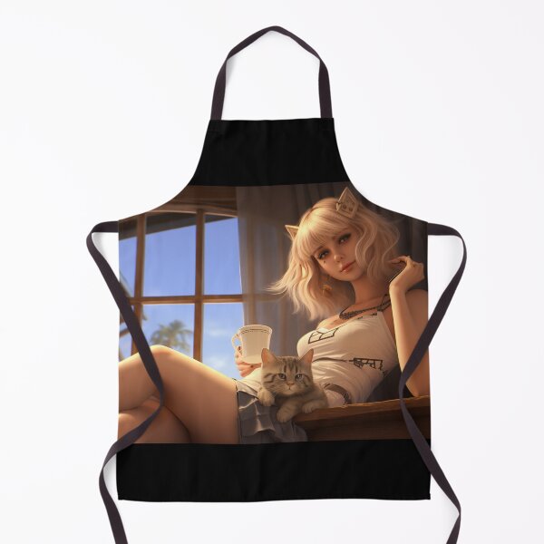 Item preview, Very cute blonde anime girl drinks coffee designed and sold by GoodThings66.