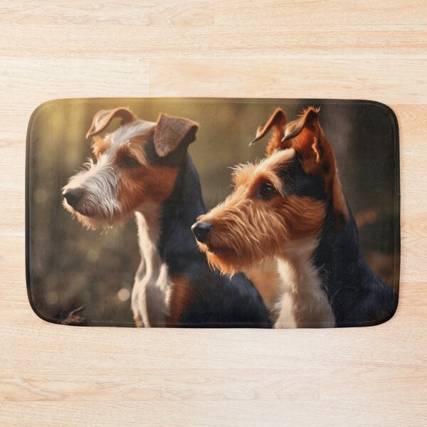 Item preview, Rough haired wire fox terriers in nature photography designed and sold by NBSStore.