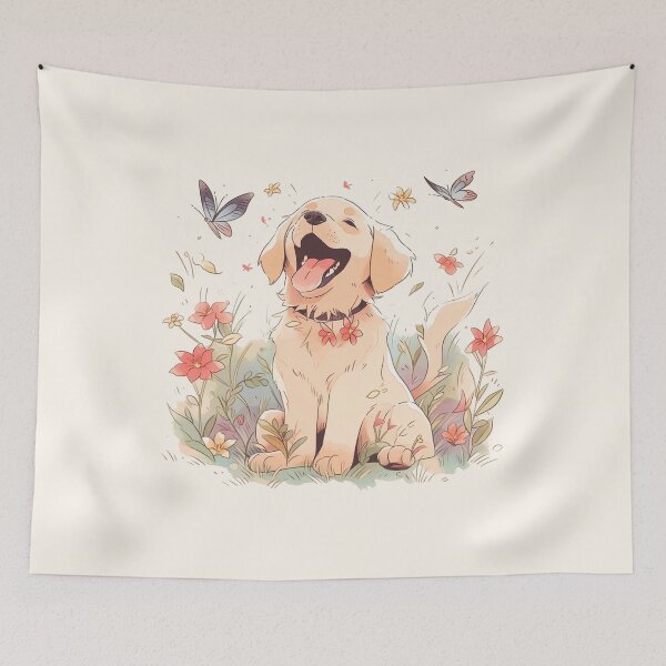 Item preview, Joyful Golden Labrador Puppy designed and sold by CleverboyDsgns.