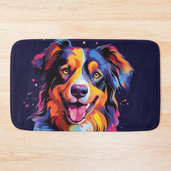 Artikelvorschau, bunter Australian Shepherd Hund entworfen und verkauft von WallyPink.