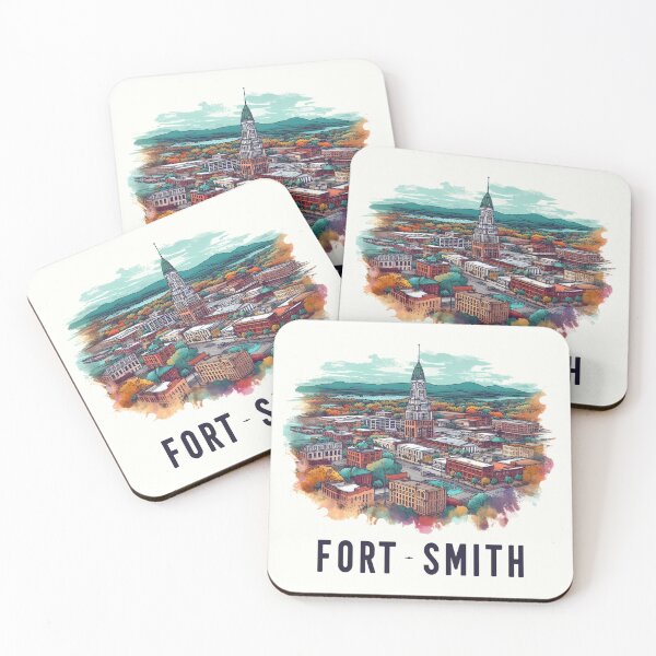 Item preview, Fort - Smith Watercolor Illustration designed and sold by PaintMeWorld.