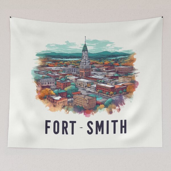 Item preview, Fort - Smith Watercolor Illustration designed and sold by PaintMeWorld.