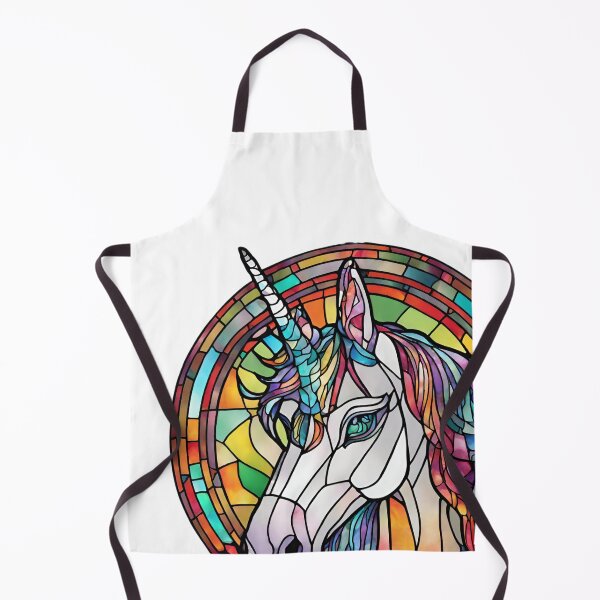Item preview, colorful stained glass with animals, unicorn designed and sold by GroonSpace.