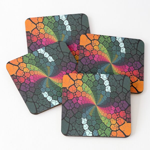 Item preview, logo picture abstraction illustration beautiful pattern Blue, orange, green and purple colors., vivid, painting, illustration, designed and sold by gulka8.