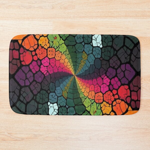 Item preview, logo picture abstraction illustration beautiful pattern Blue, orange, green and purple colors., vivid, painting, illustration, designed and sold by gulka8.