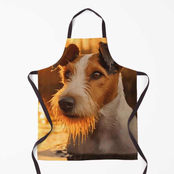 Item preview, Rough haired wire fox terrier dog breed in water photography designed and sold by NBSStore.