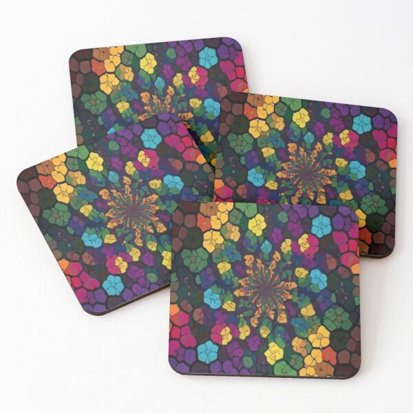 Item preview, logo picture abstraction illustration beautiful pattern Blue, orange, green and purple colors., vivid, painting, illustration, designed and sold by gulka8.