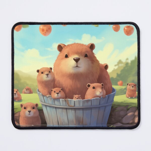 Item preview, Cute capybara staying in japanese jacuzzi surrounded by capybara family designed and sold by GoodThings66.