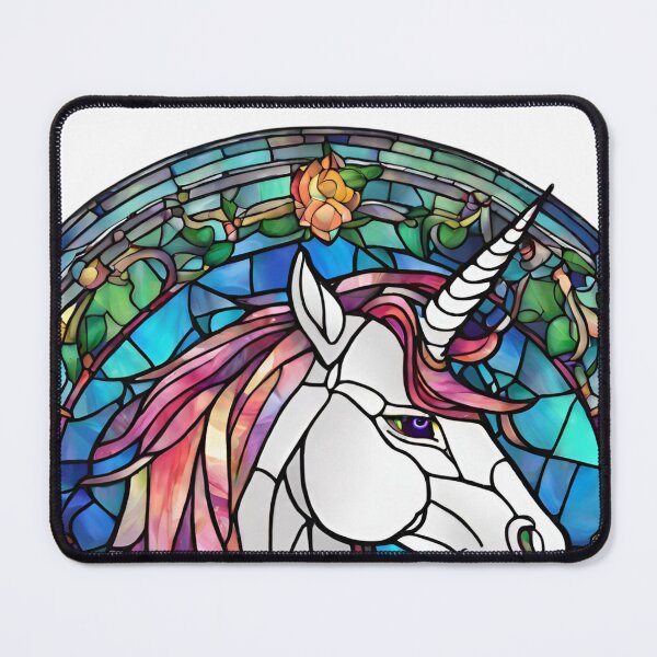 Item preview, colorful stained glass with animals, unicorn 2 designed and sold by GroonSpace.