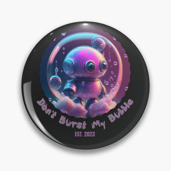 Item preview, Tiny Cute Robot in Soap Bubble designed and sold by Mlaniel.
