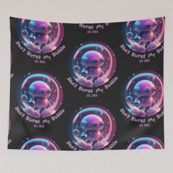 Item preview, Tiny Cute Robot in Soap Bubble designed and sold by Mlaniel.