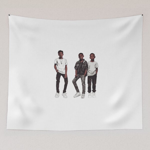 Item preview, Tres chicos negros en sintonía con la sencillez. designed and sold by josiasalves65.